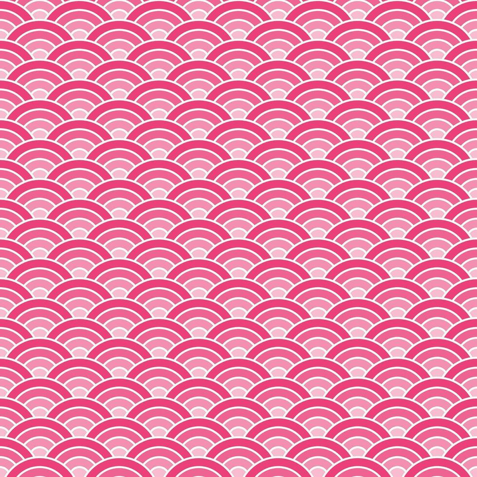 rosado sombra de japonés ola modelo antecedentes. japonés sin costura modelo vector. olas antecedentes ilustración. para ropa, envase papel, fondo, fondo, regalo tarjeta. vector