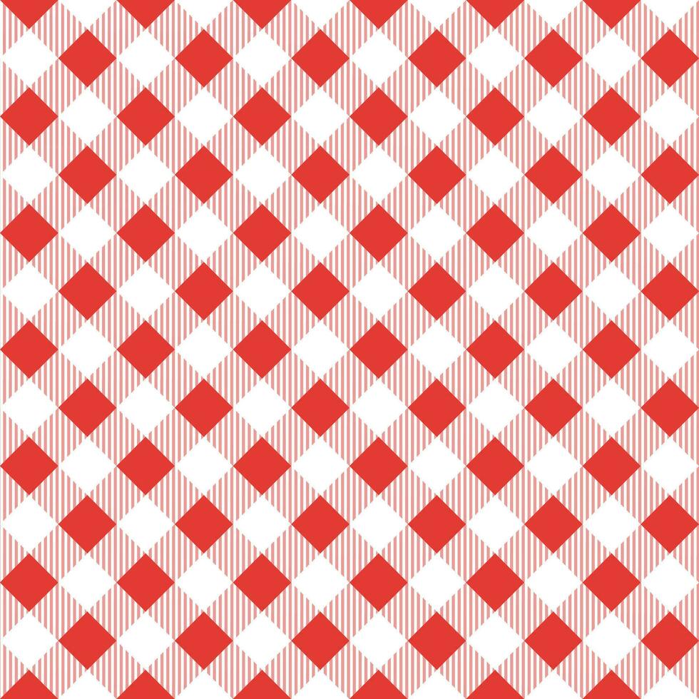 Red plaid pattern background. plaid pattern background. plaid background. Seamless pattern. for backdrop, decoration, gift wrapping, gingham tablecloth, blanket, tartan, fashion fabric print. vector