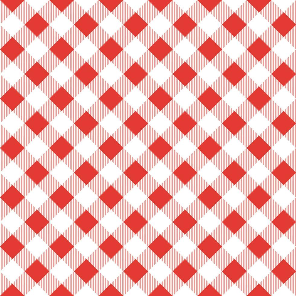 Red plaid pattern background. plaid pattern background. plaid background. Seamless pattern. for backdrop, decoration, gift wrapping, gingham tablecloth, blanket, tartan, fashion fabric print. vector