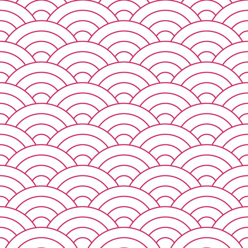 Pink Japanese wave pattern background. Japanese seamless pattern vector. Waves background illustration. for clothing, wrapping paper, backdrop, background, gift card. vector
