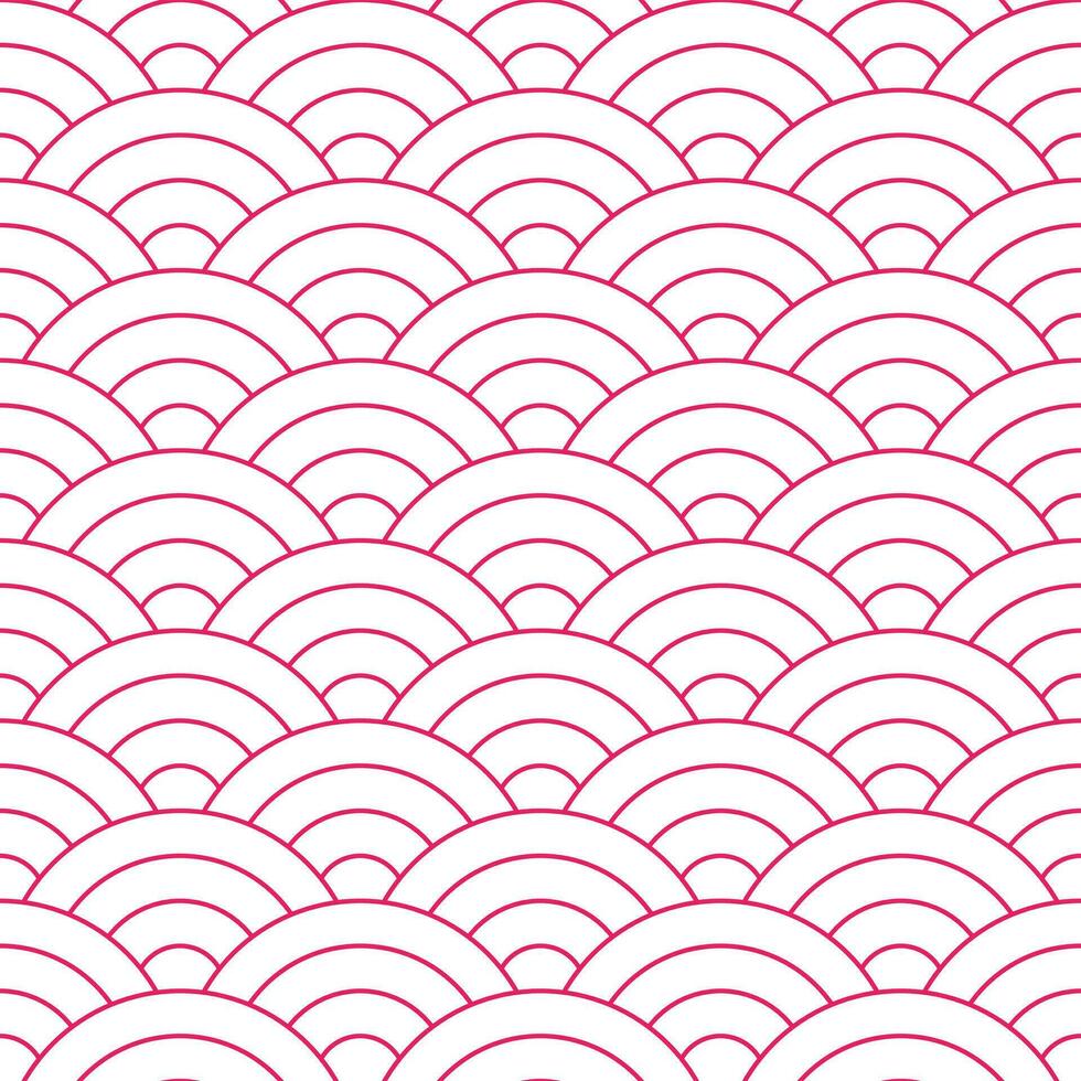 Pink Japanese wave pattern background. Japanese seamless pattern vector. Waves background illustration. for clothing, wrapping paper, backdrop, background, gift card. vector