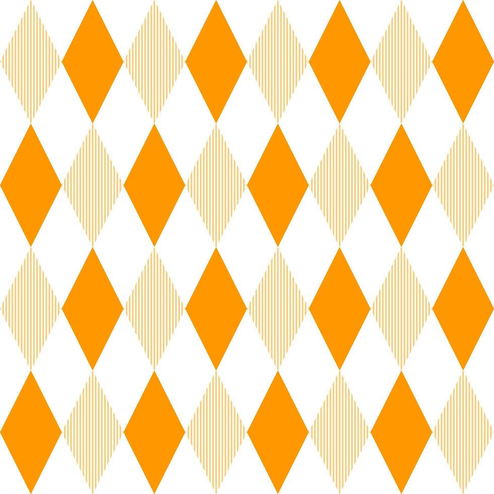 Orange diamond with stripe inside. diamond pattern. diamond pattern background. diamond background. Seamless pattern. for backdrop, decoration, Gift wrapping vector