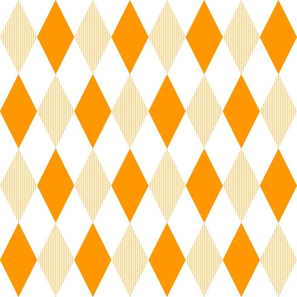 Orange diamond with stripe inside. diamond pattern. diamond pattern background. diamond background. Seamless pattern. for backdrop, decoration, Gift wrapping vector