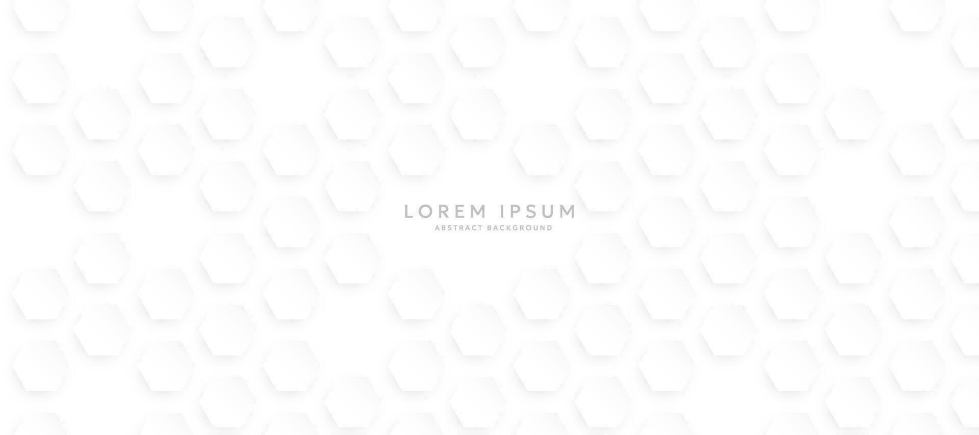 Hexagonal abstract white background. Modern minimalist hexagonal geometric background vector