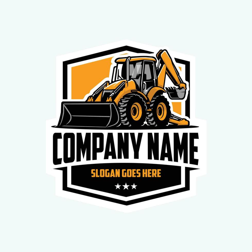Skid Steer Loader Company Ready Made Logo Vector. Best for Earth Mover and Agricultural Related Industry vector