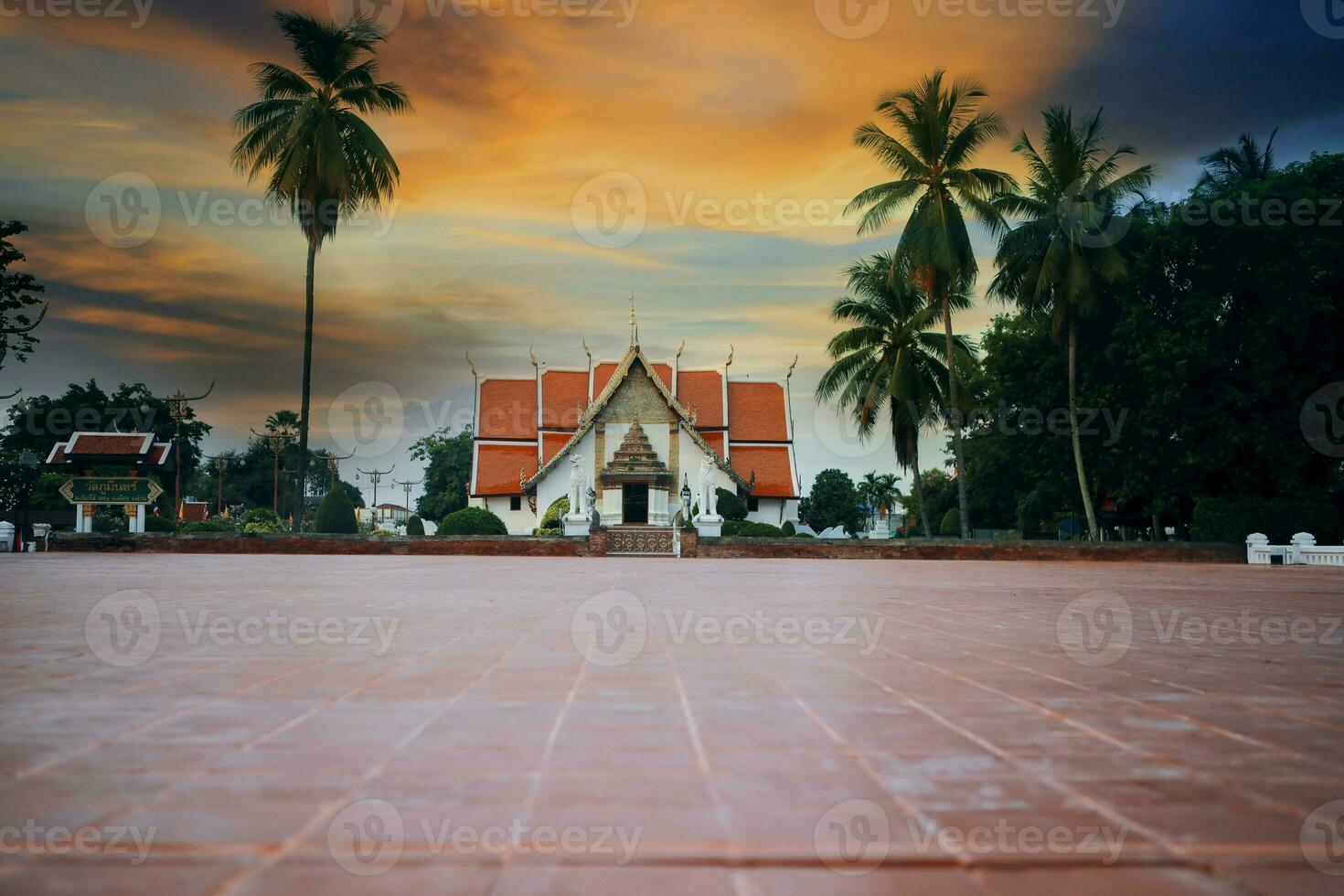 phumin temple one of most popular traveling destination in nan province northern of thailand photo