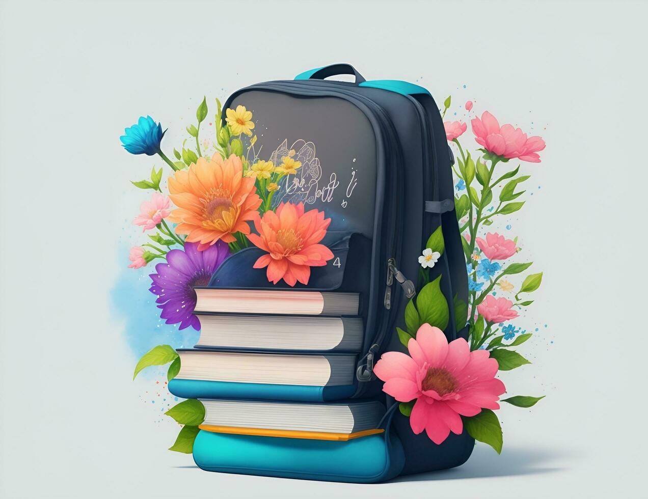 school bag, commemorating back to school. AI generated photo