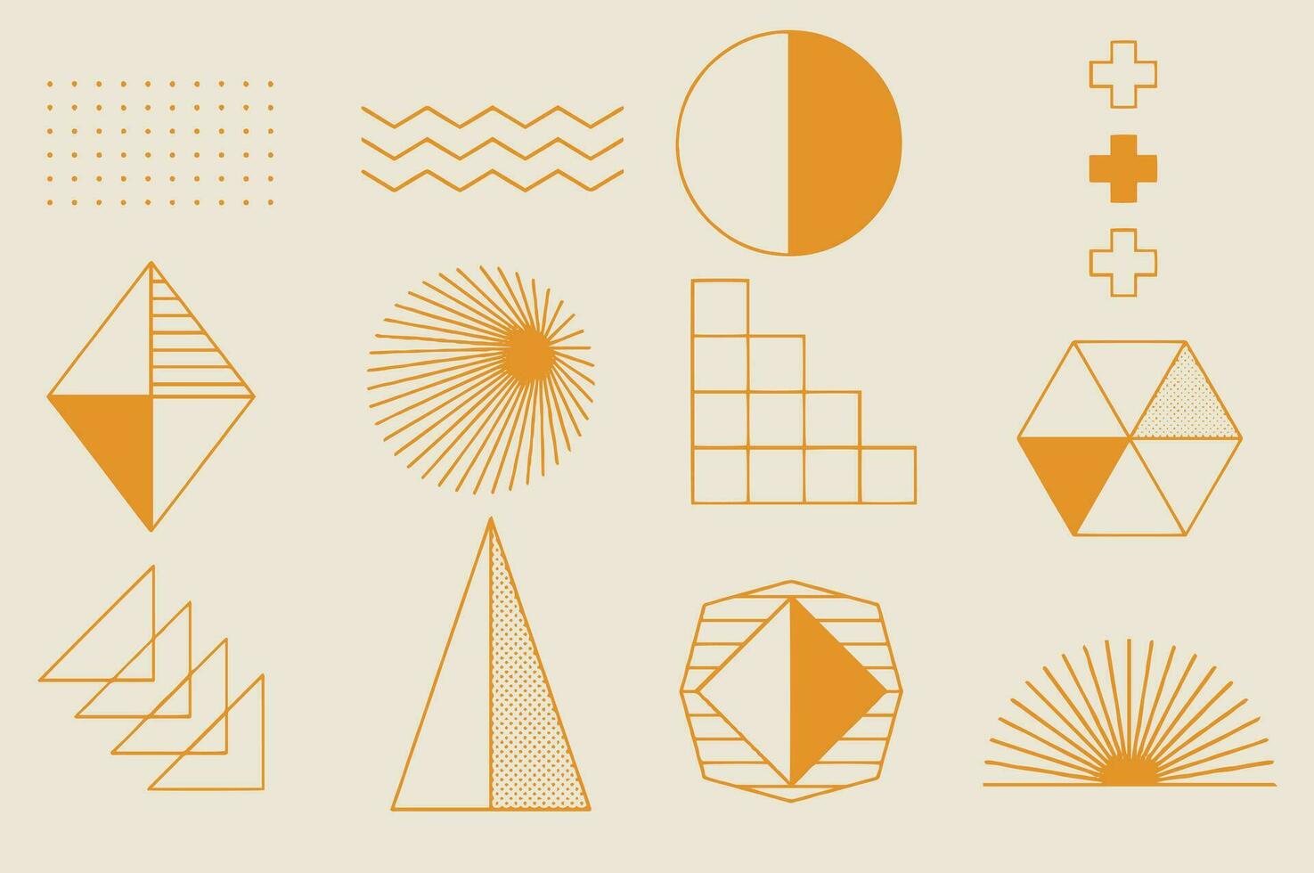 Memphis elements retro funky graphic, 90s trends designs and vintage geometric print elements vector