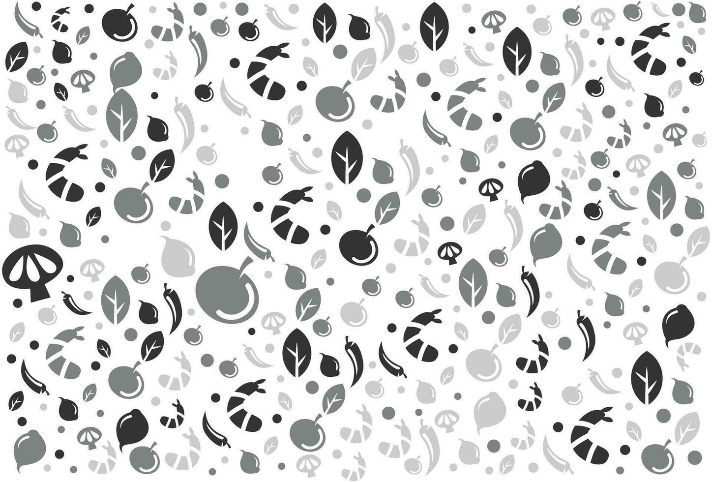 cooking spice pattern black and white colors vector