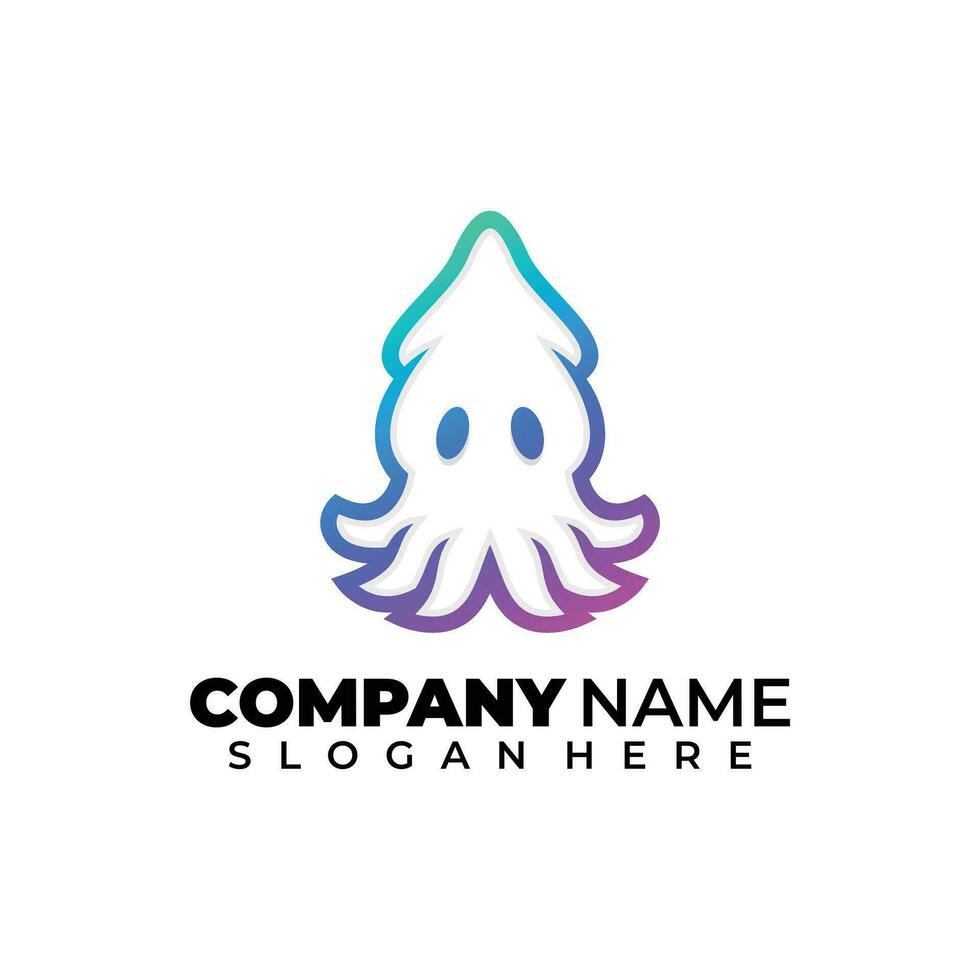 squid line logo vector