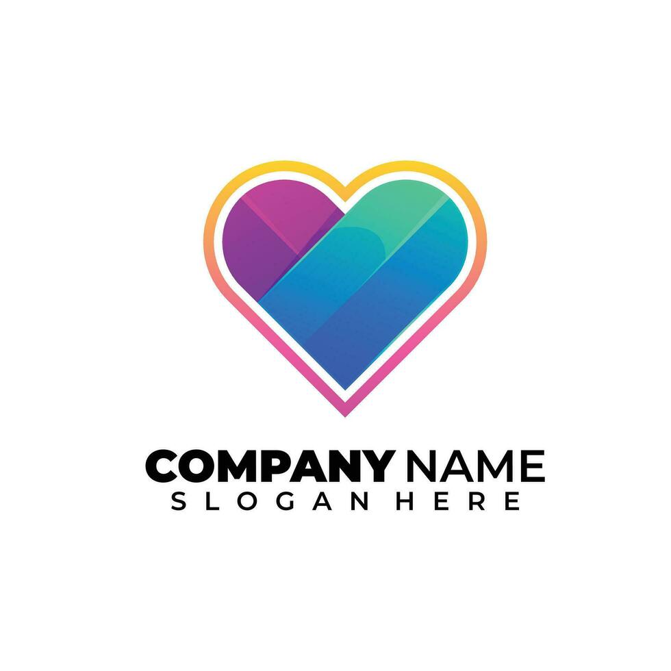 abstract love logo vector