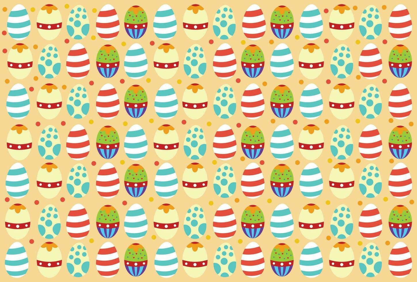 hand drawn easter pattern vector