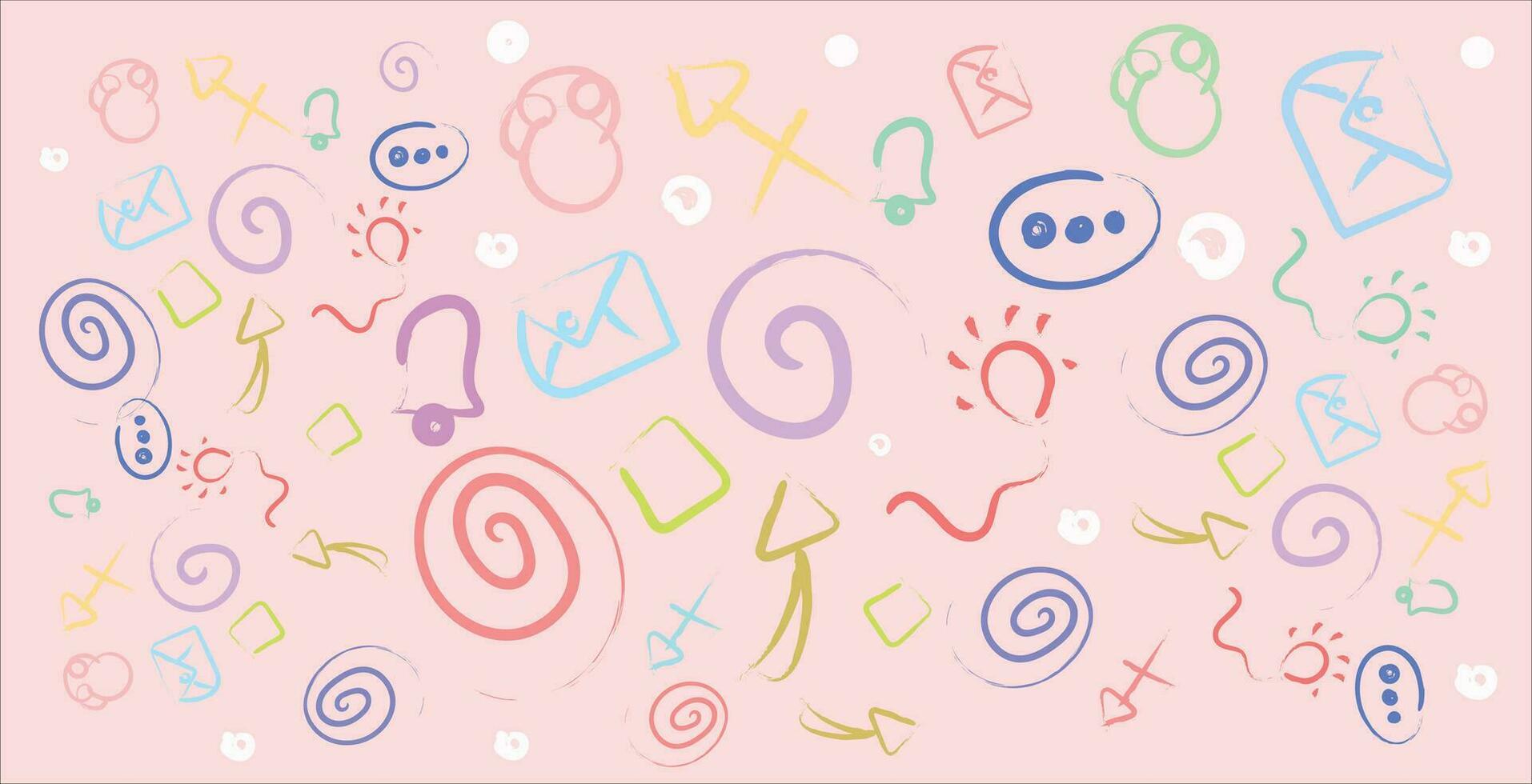 Hand draw pattern abstract vector