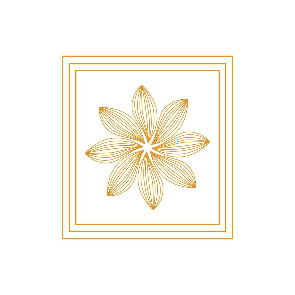 Leaf line logo vector and symbol