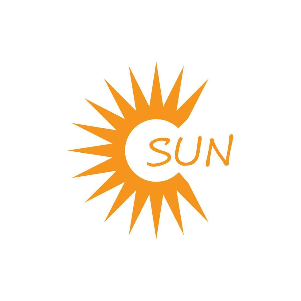 Sun logo vector template and symbol design