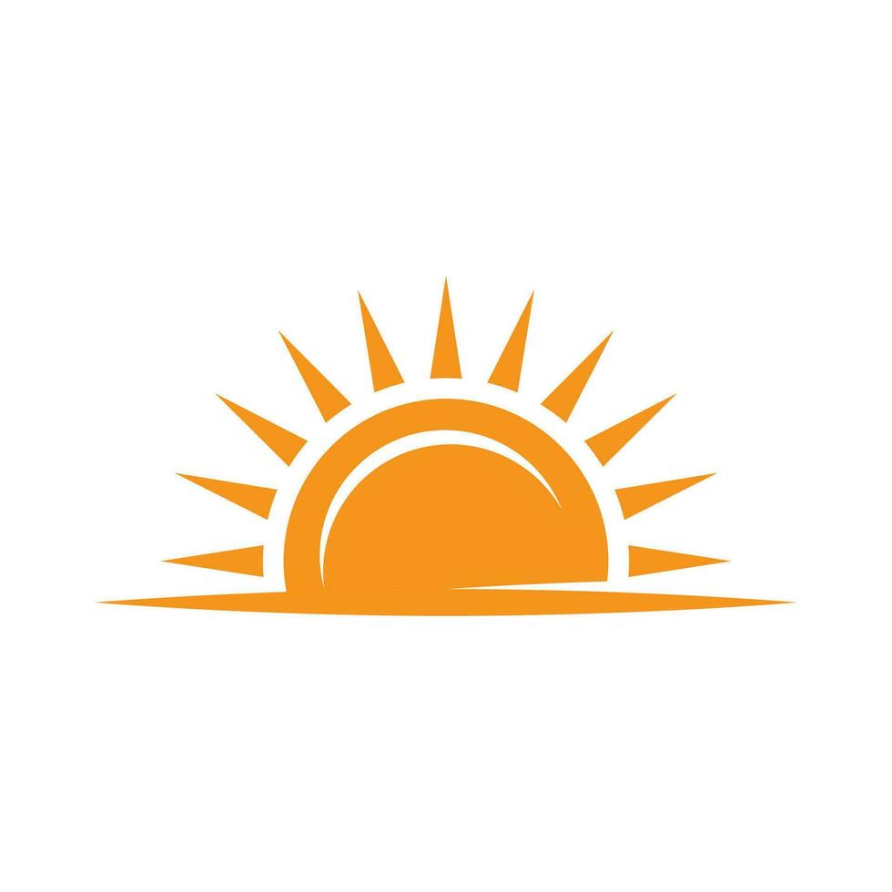 Sun logo vector template and symbol design