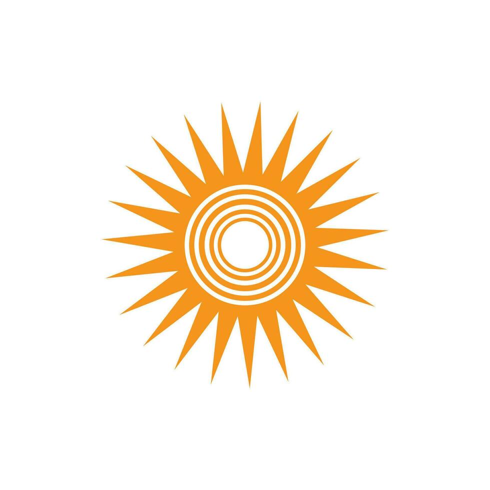 Sun logo vector template and symbol design