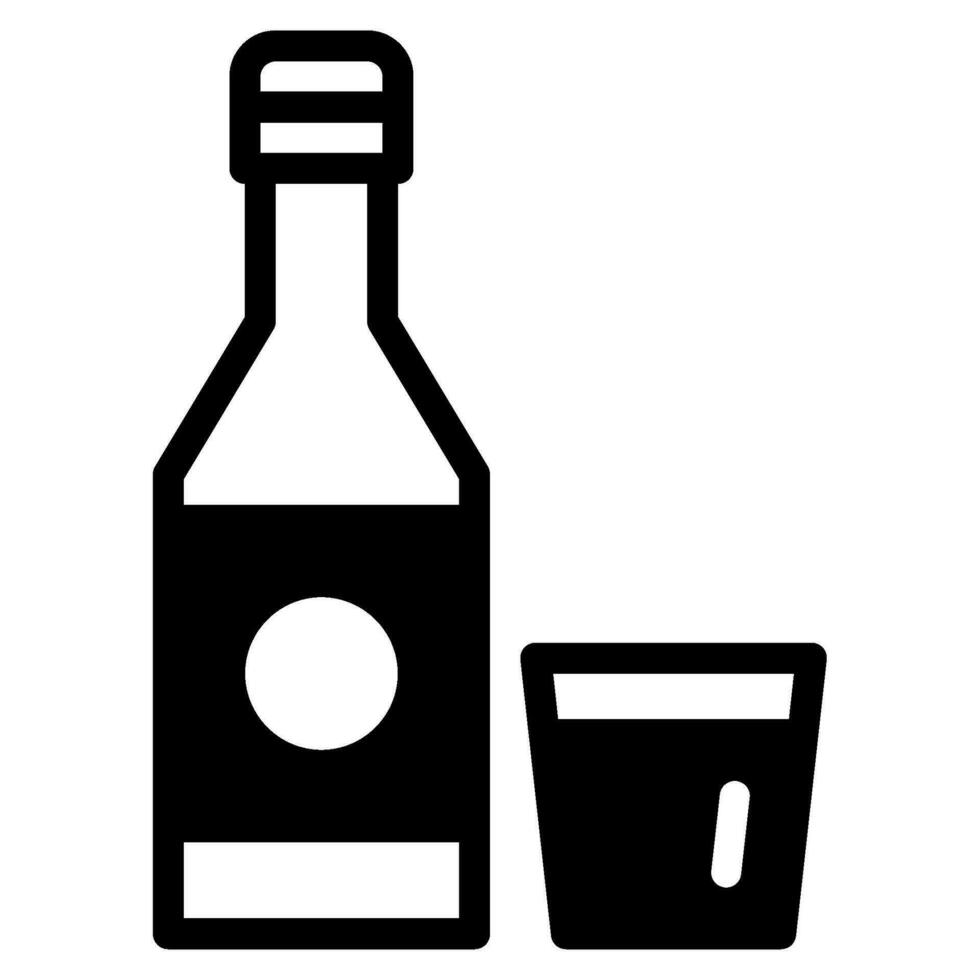 soju icono ilustración, para uiux, infografía, etc vector