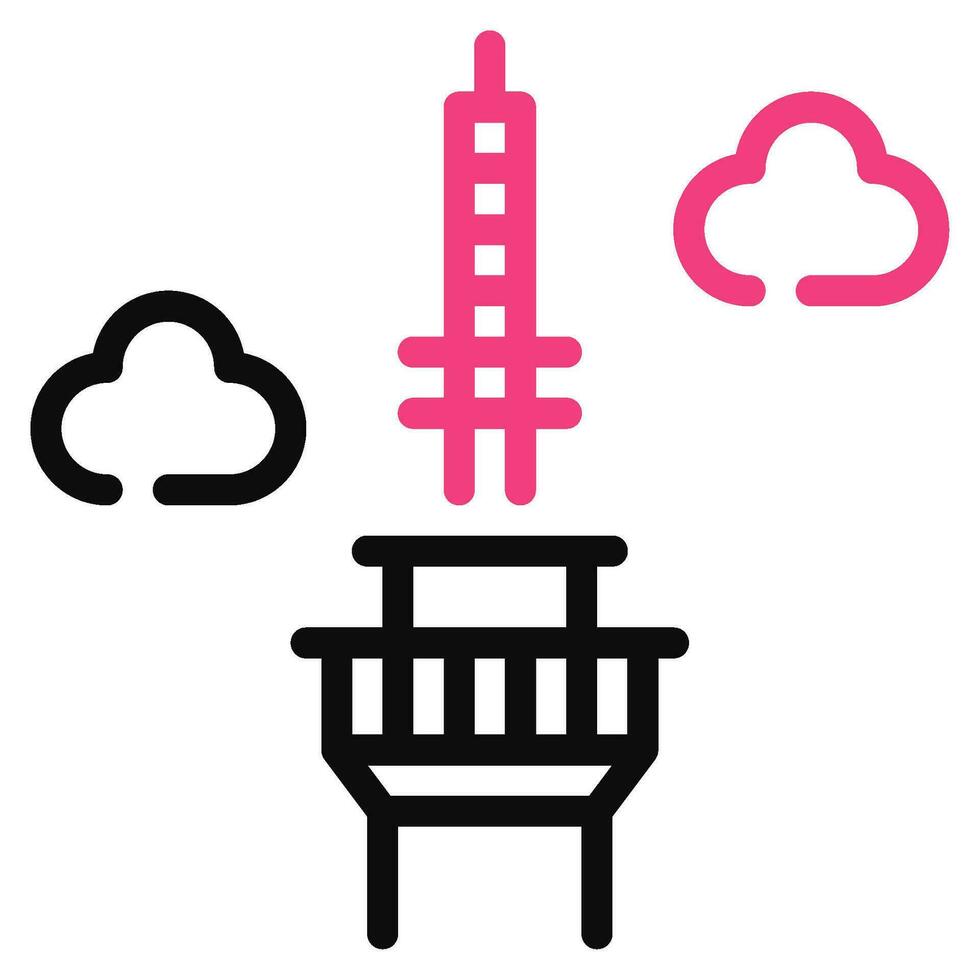 Namsan Tower icon illustration, for UIUX, Infographic, etc vector