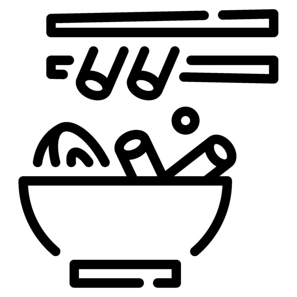 tteokbokki icono ilustración, para uiux, infografía, etc vector