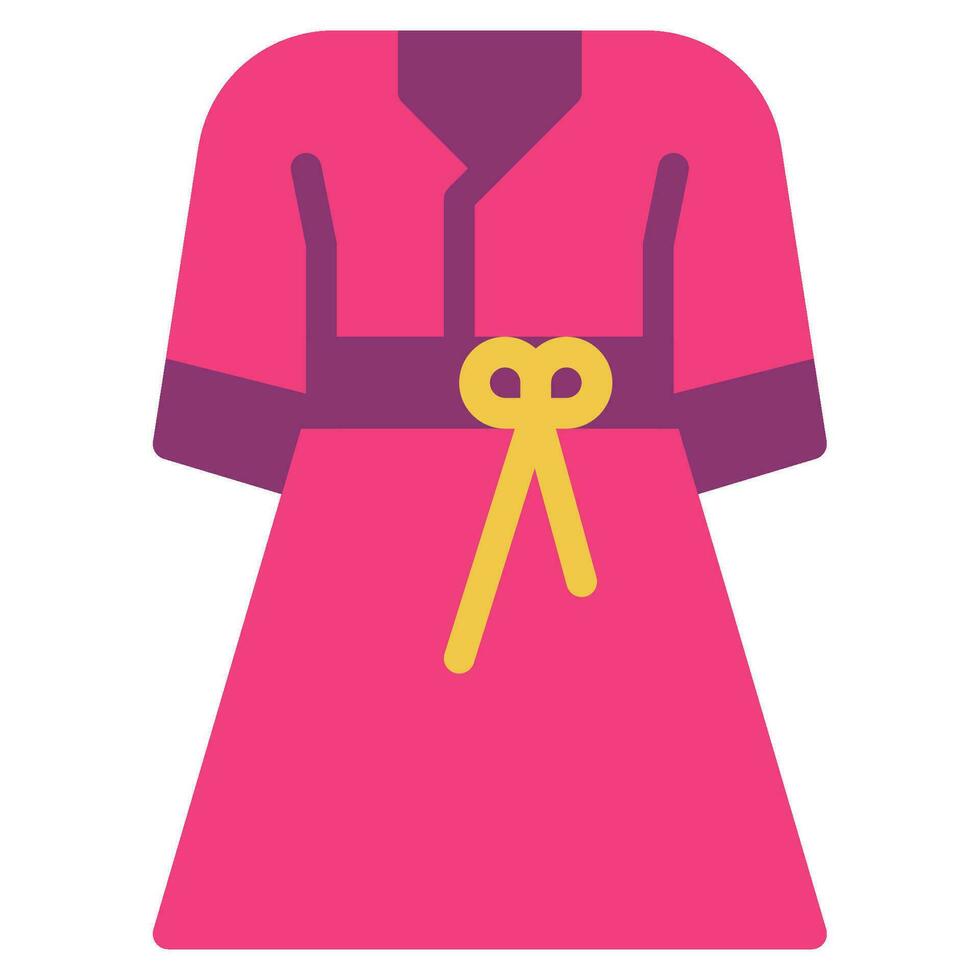 hanbok icono ilustración, para uiux, infografía, etc vector