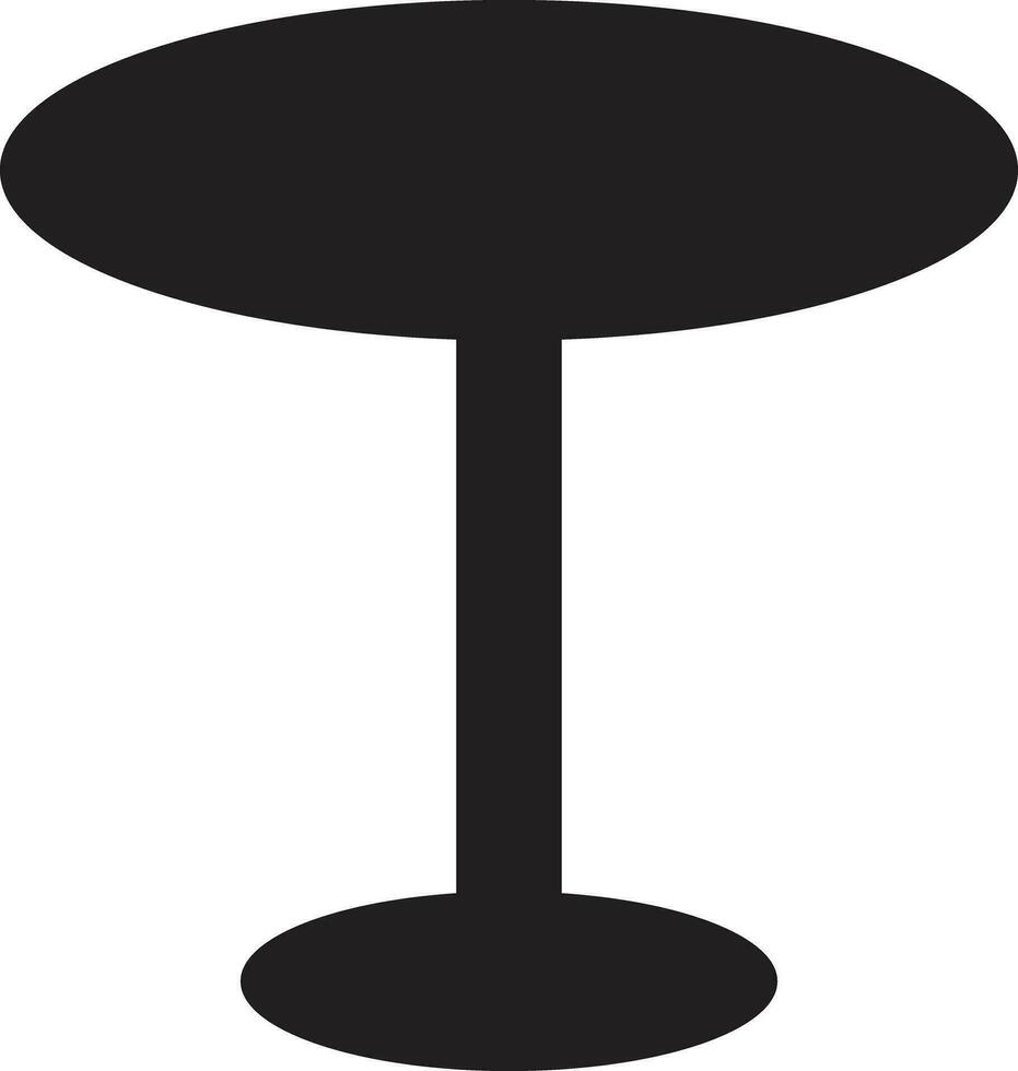 Round table icon . Circle table icon in simple style . Vector