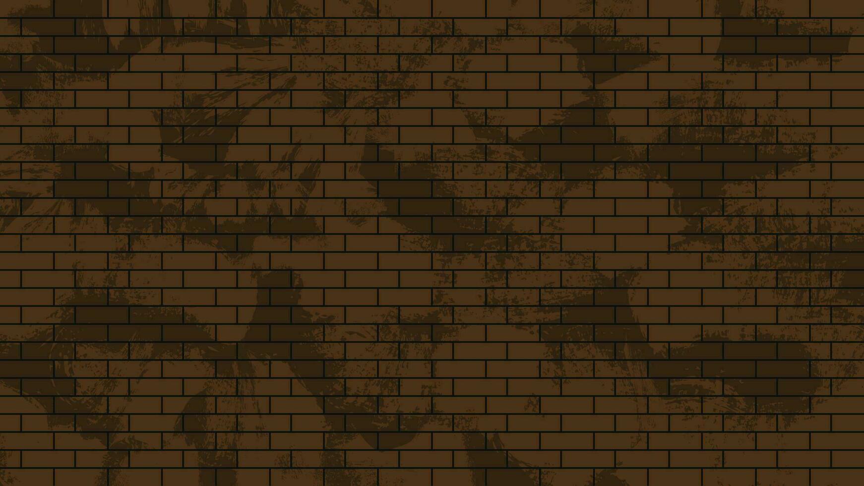 Grunge brick wall textured background vector