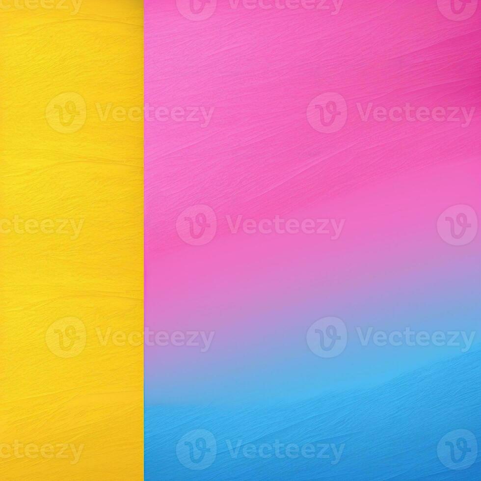 Simple abstract background in blue pink and yellow color, empty space for text and design photo