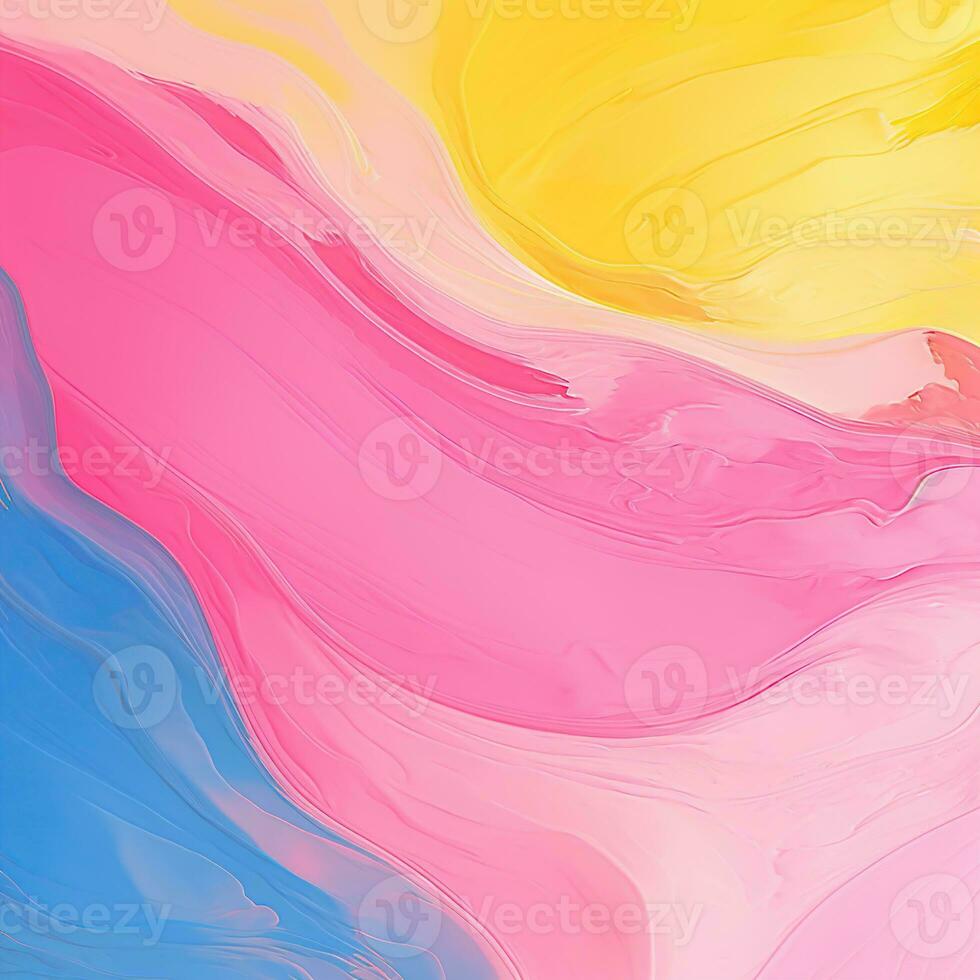 Simple abstract background in blue pink and yellow color, empty space for text and design photo