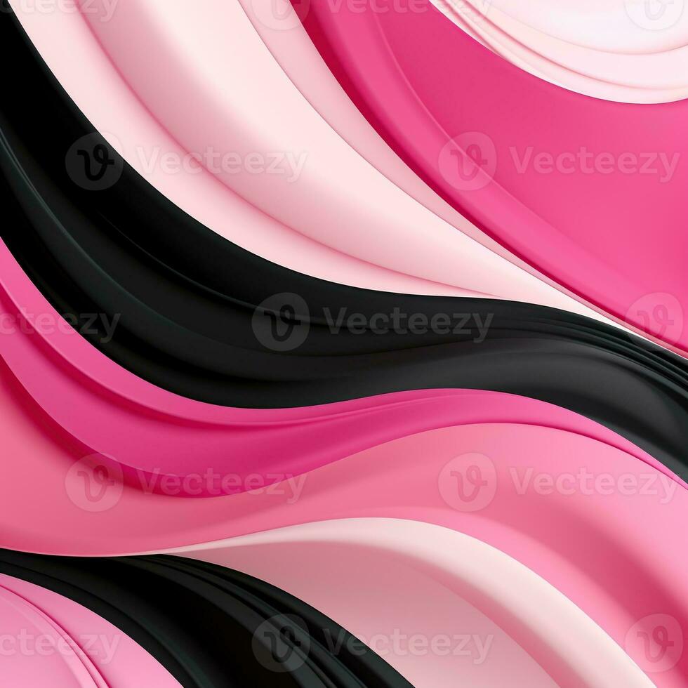 Abstract texture in black pink white color with wave effect, liquid, fabric photo
