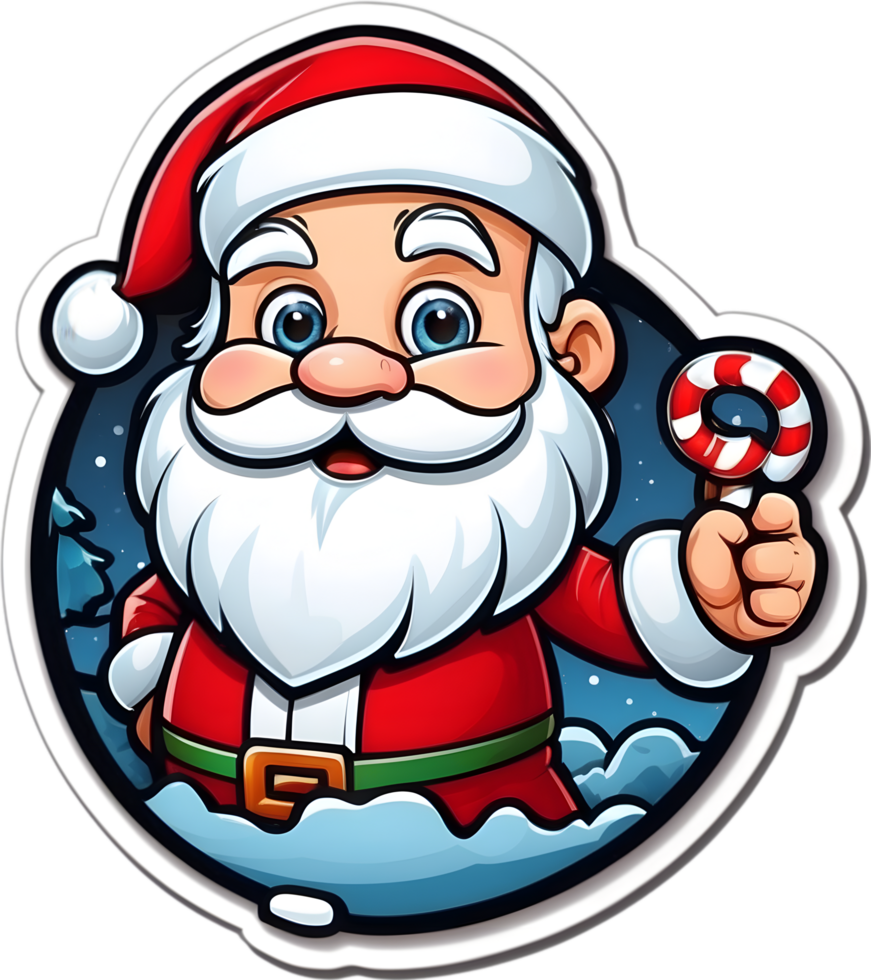 Santa Claus cartone animato clipart ai generativo,natale icone, festivo simboli, vacanza stagione, natale decorazioni png