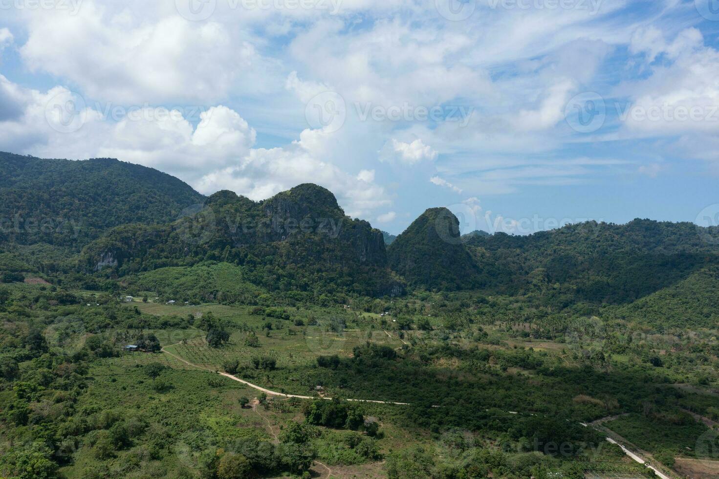 Philippine jungle from the top of a viewpoint photo