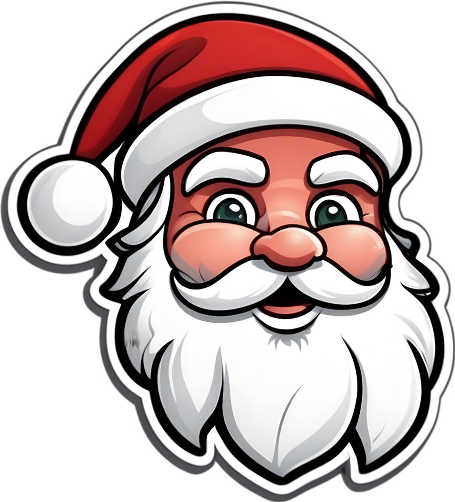 santa claus cartoon clipart ai generative,Christmas icons, Festive symbols, Holiday season, Xmas decorations png