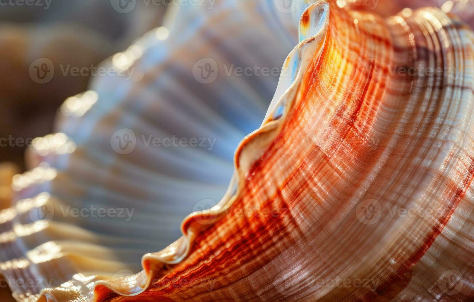 Closeup detail of shell with texture. AI Generation photo