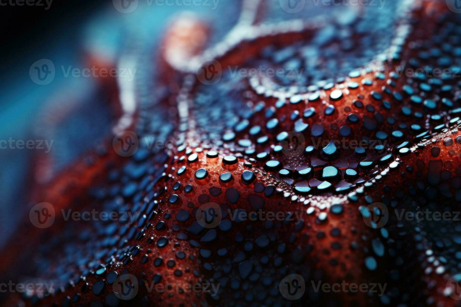 Macro of sea star, highlighting the intricate textures and unique patterns on its surface. Abstract background. AI Generated photo