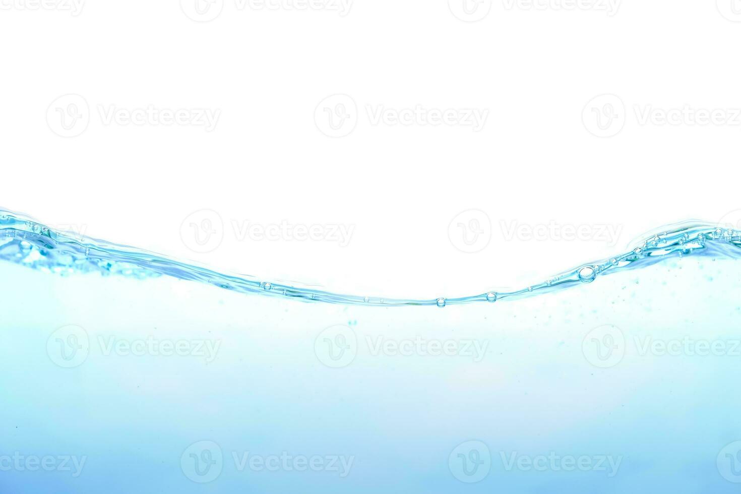 The surface of the water. White background. Close-up view. photo