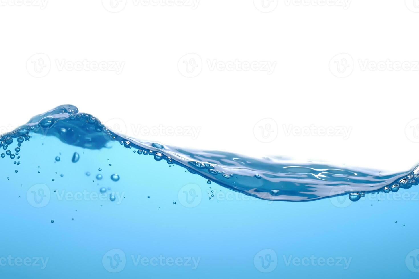 Water surface movement. white background. Movement. Close-up view. photo