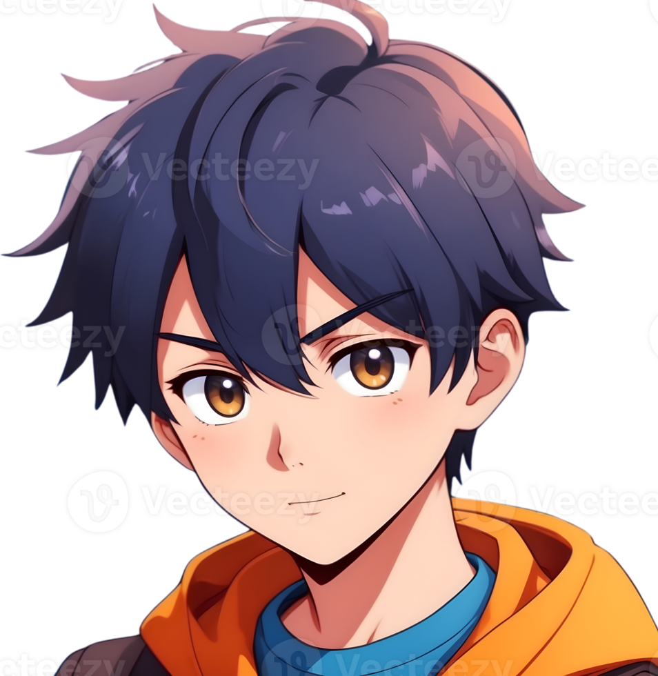 cute boy character, adorable boy cartoon, ai generative png