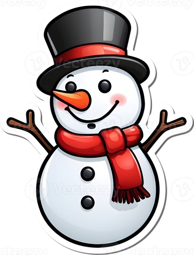 bonhomme de neige clipart ai génératif, Noël Icônes, de fête symboles, vacances saison, Noël décorations png