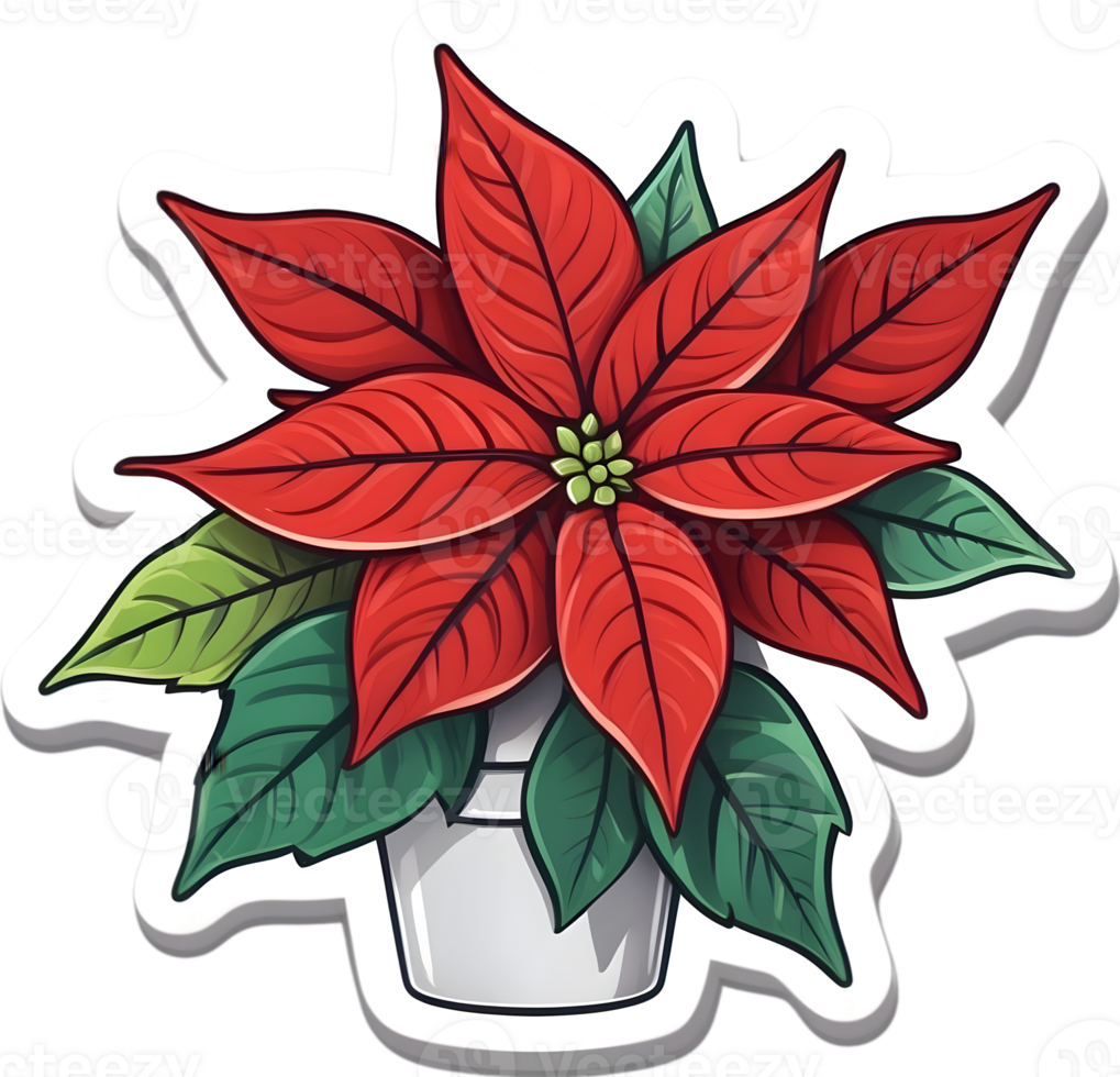 Poinsettia ai generative png