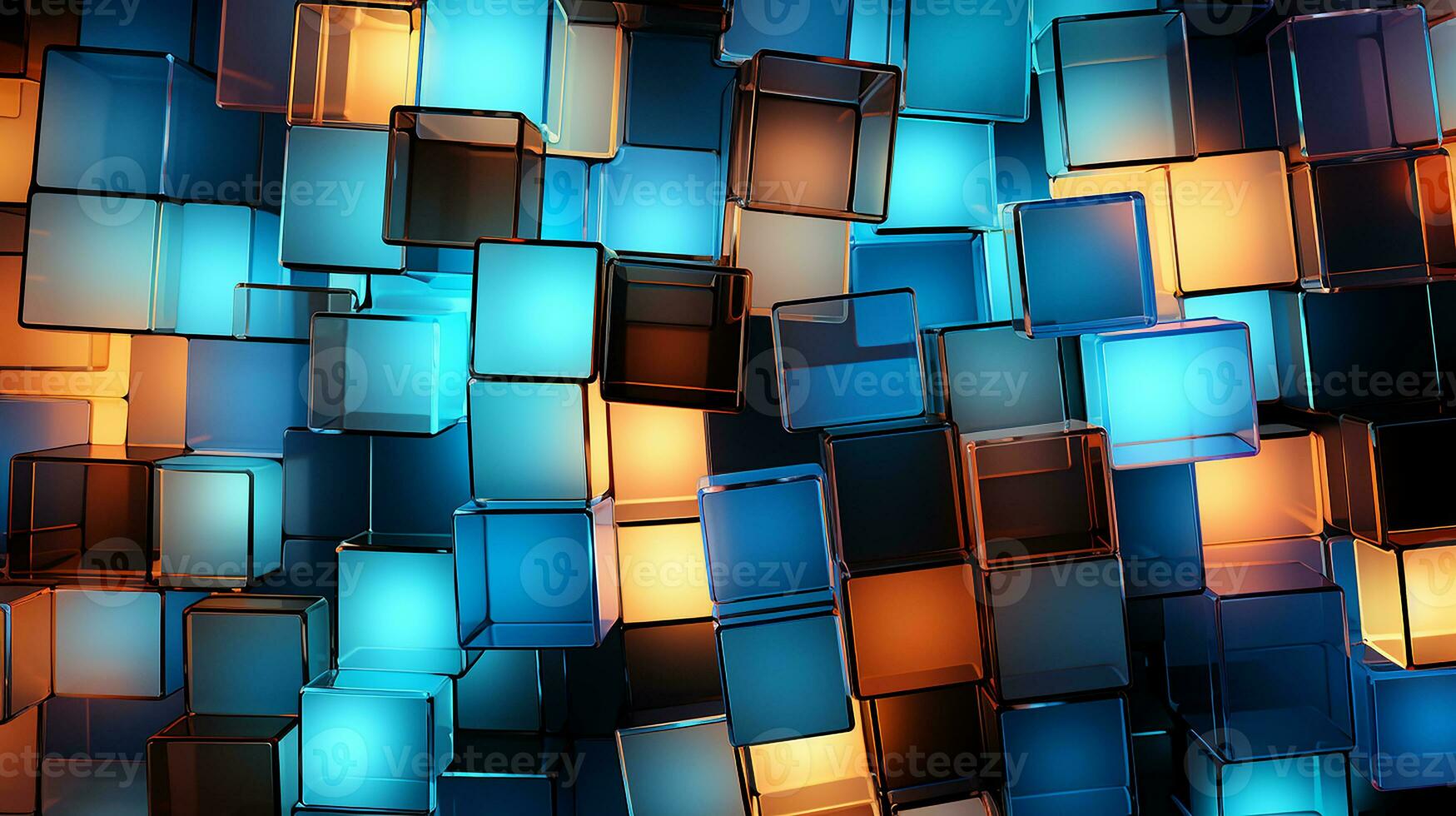 Colorful abstract background with glowing lights, AI Generated photo