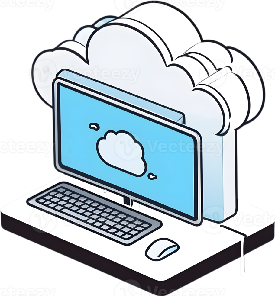 cloud computing, , ai generative png