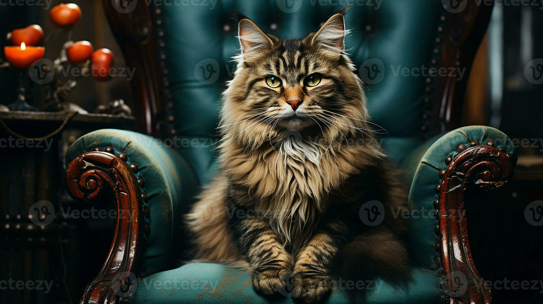 Beautiful cat picture, cute feline animal background image, AI Generated photo
