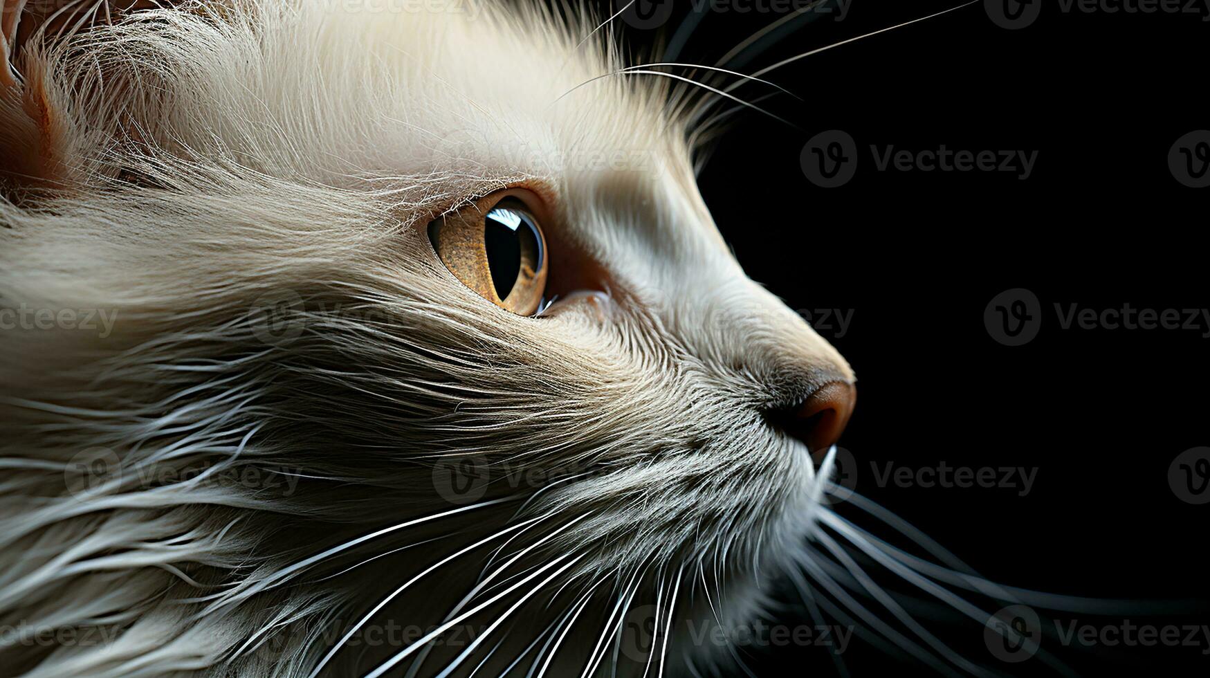 Closest cat eye picture, a cute pet animal background image, AI Generated photo