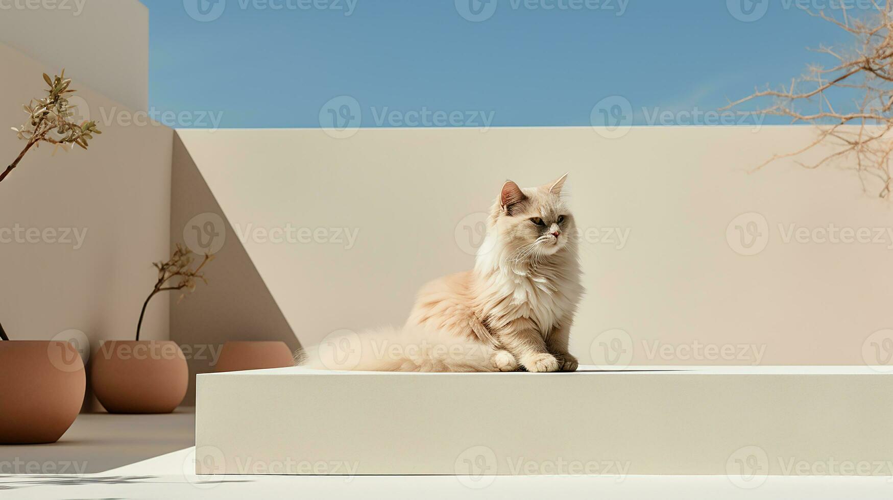 Beautiful cat picture, cute feline animal background image, AI Generated photo