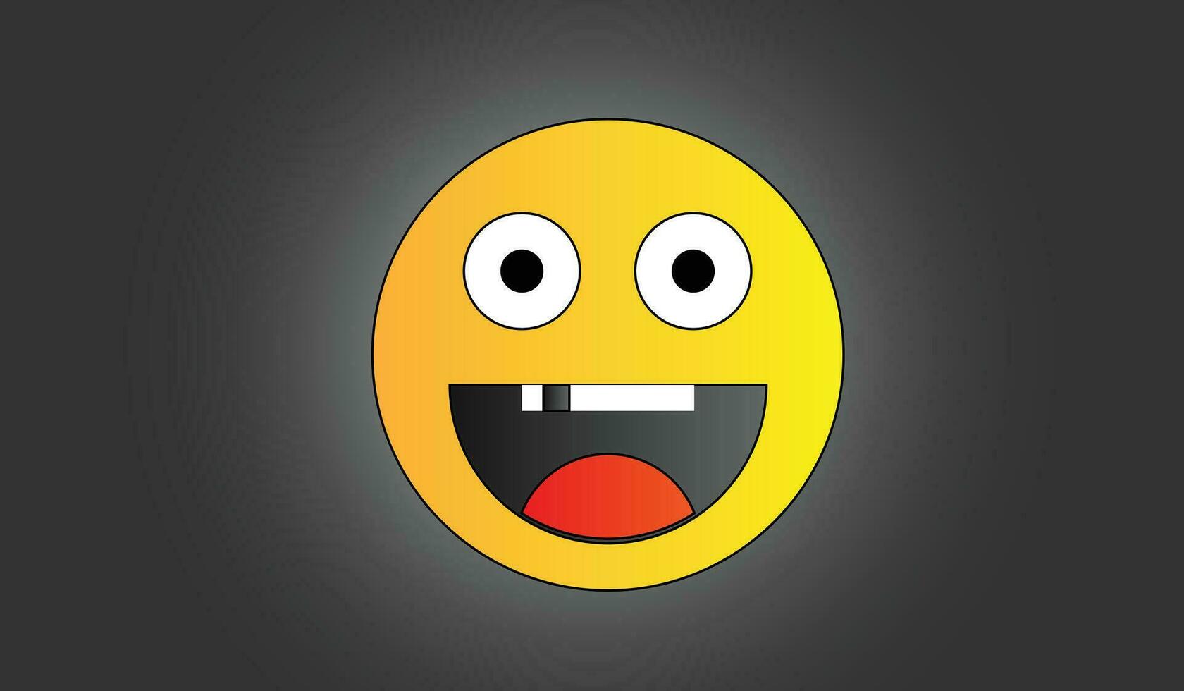 Happy Emoji Face flat design reaction vector design illustration
