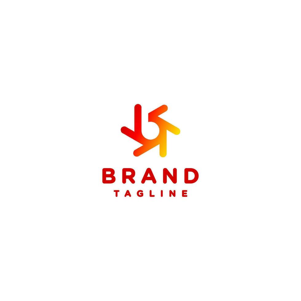 Simple Initial Letter B with Sunshine Lines Logo Design. Initial Letter B With Swirling Stripes Effect Design. vector