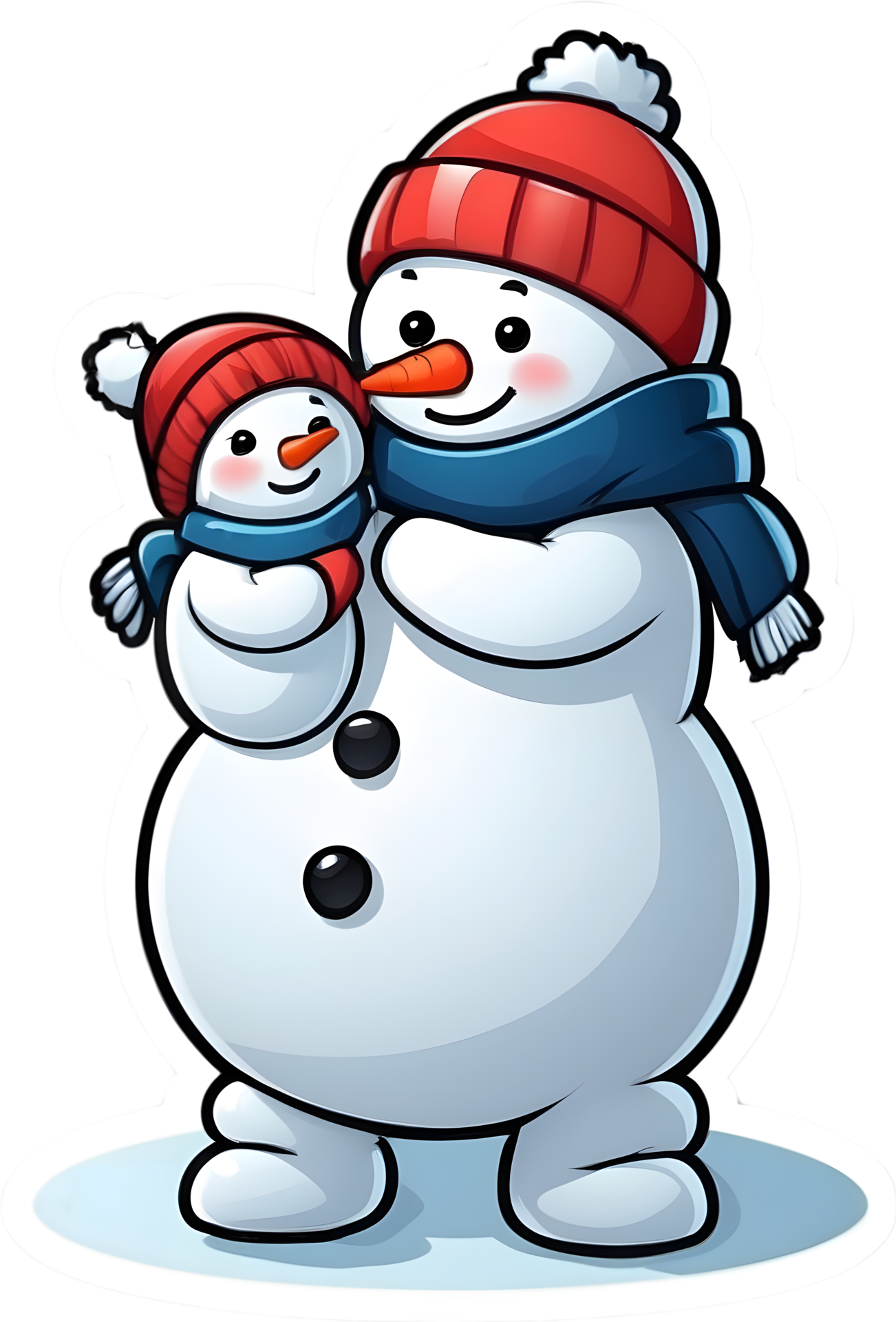 Schneemann Clip Art ai generativ, Weihnachten Symbole, festlich Symbole