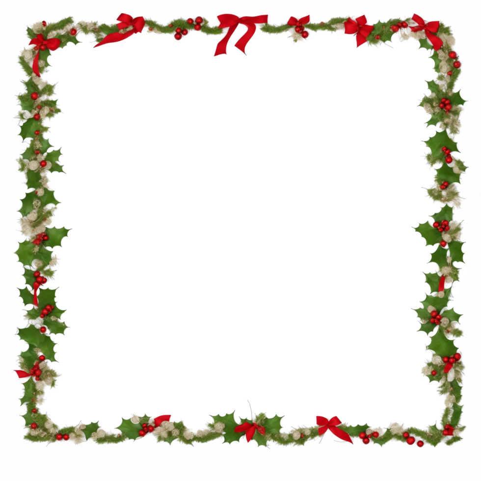 Christmas border frame PNG transparent background Ai Generative ...