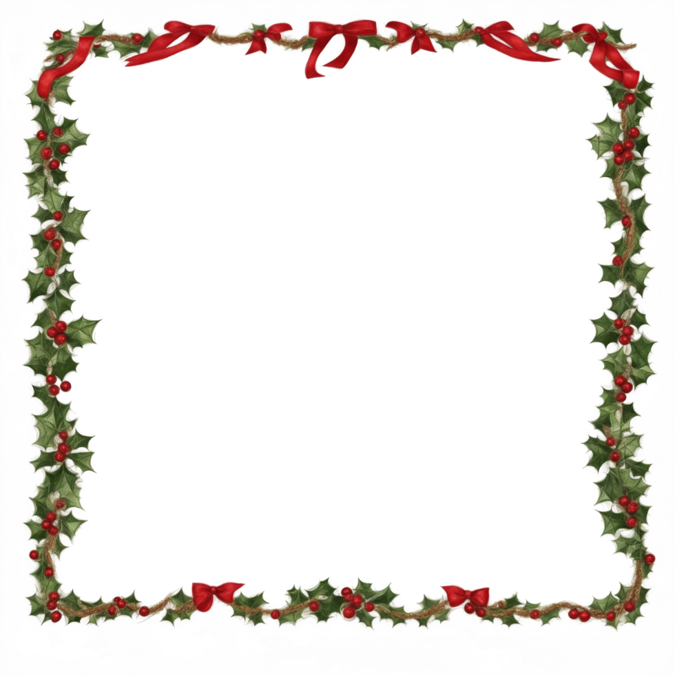 Christmas border frame PNG transparent background Ai Generative ...